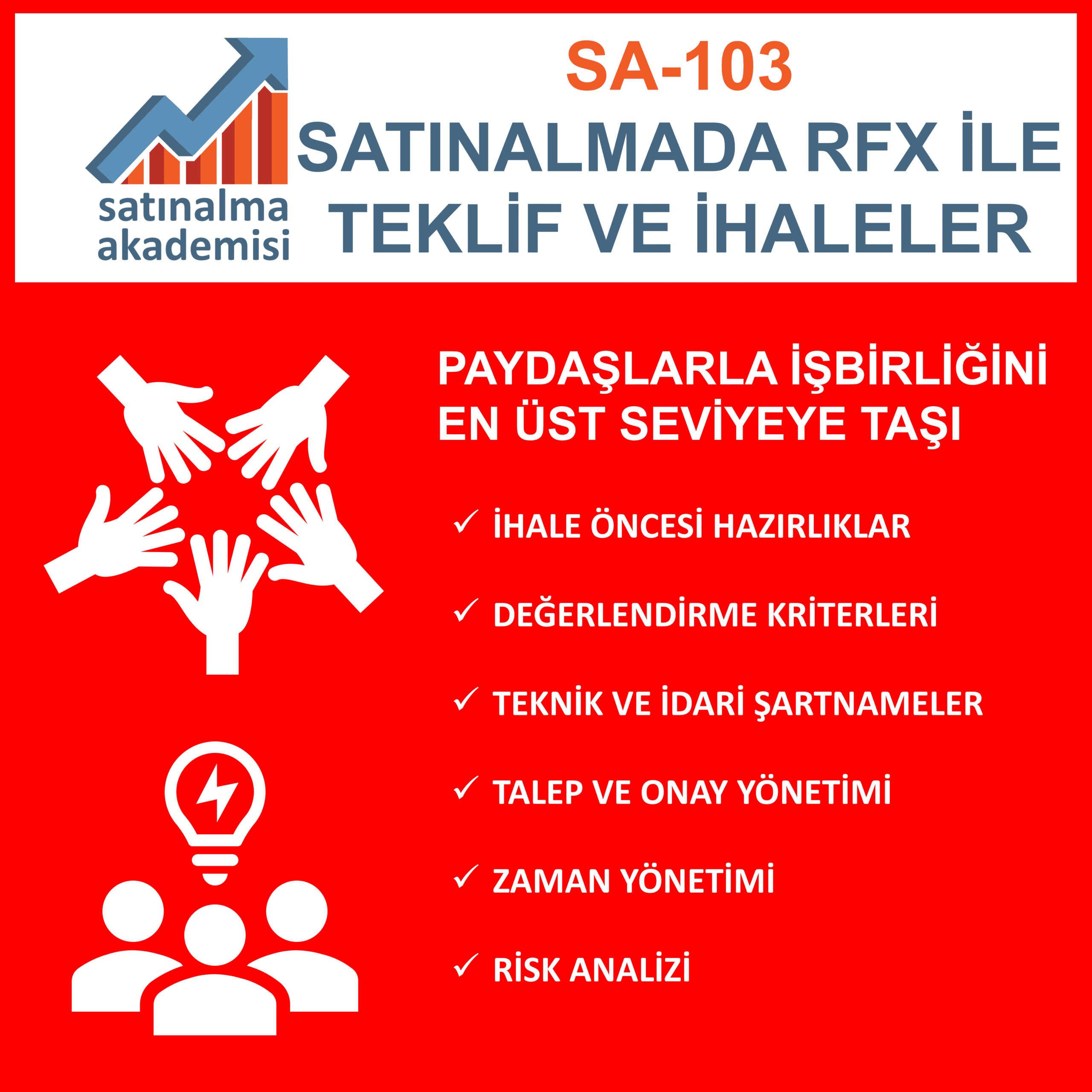 Sa 103 satınalmada rfx İle teklif ve İhaleler eğitimi 1 paydaşlarla İşbirliğini en Üst seviyeye taşı