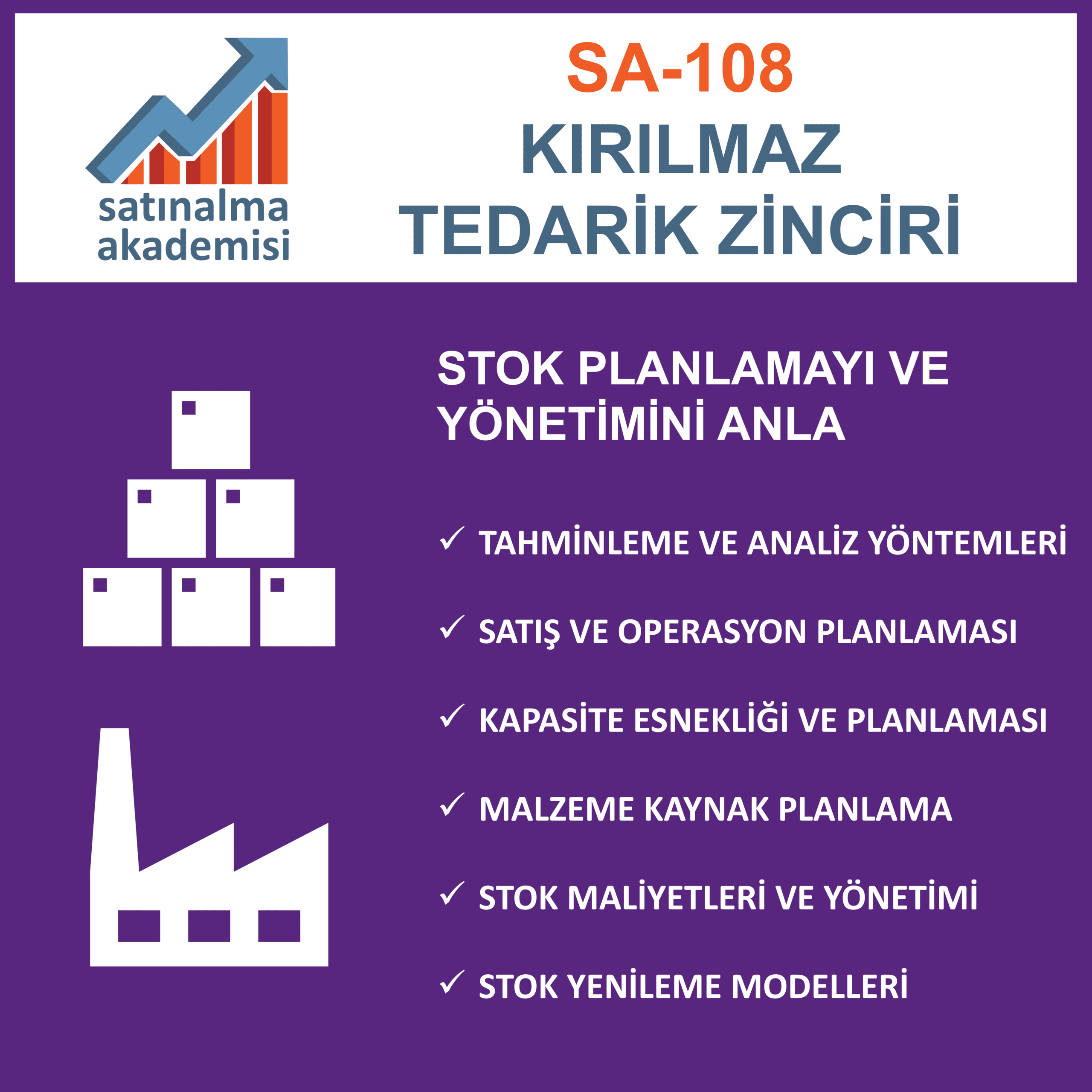Sa 108 kırılmaz tedarik zinciri satınalma eğitimi 1 stok planlamayı yönetimini anla