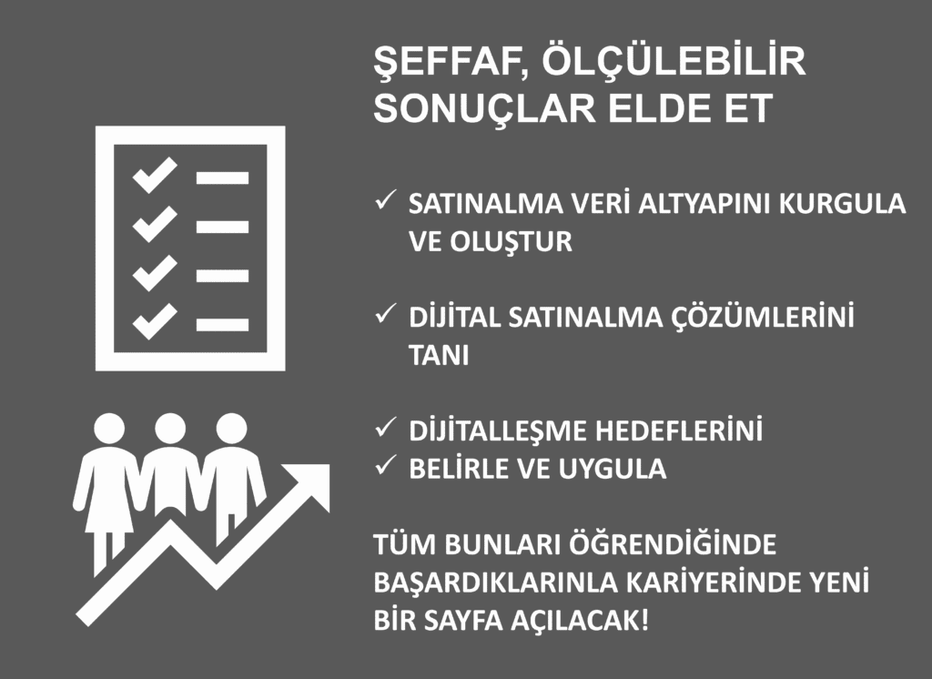 Sa 305 satınalma dijital dönüşüm eğitimi 4 Şeffaf Ölçülebilir sonuçlar elde et short