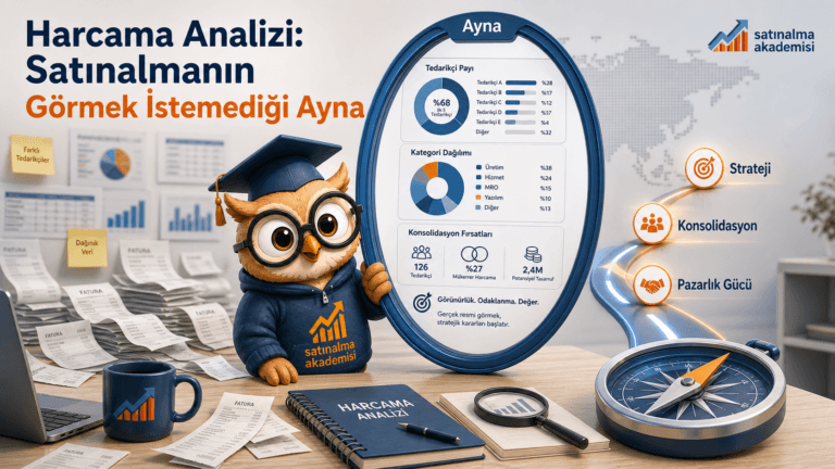 Proc karakteri dağınık fatura ve harcama verilerini aynada tedarikçi payı, kategori dağılımı ve konsolidasyon fırsatları olarak görünür hale getiriyor.