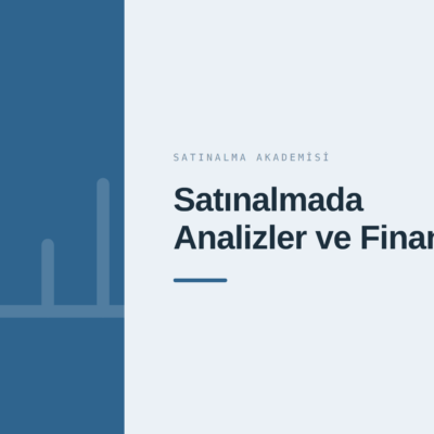 KSA-202 Satınalmada Analizler ve Finans